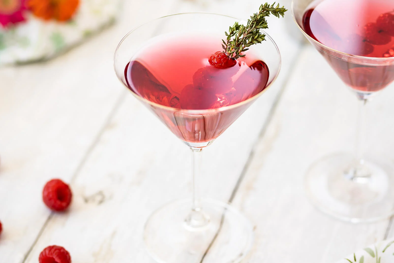 Martini framboise et cranberry