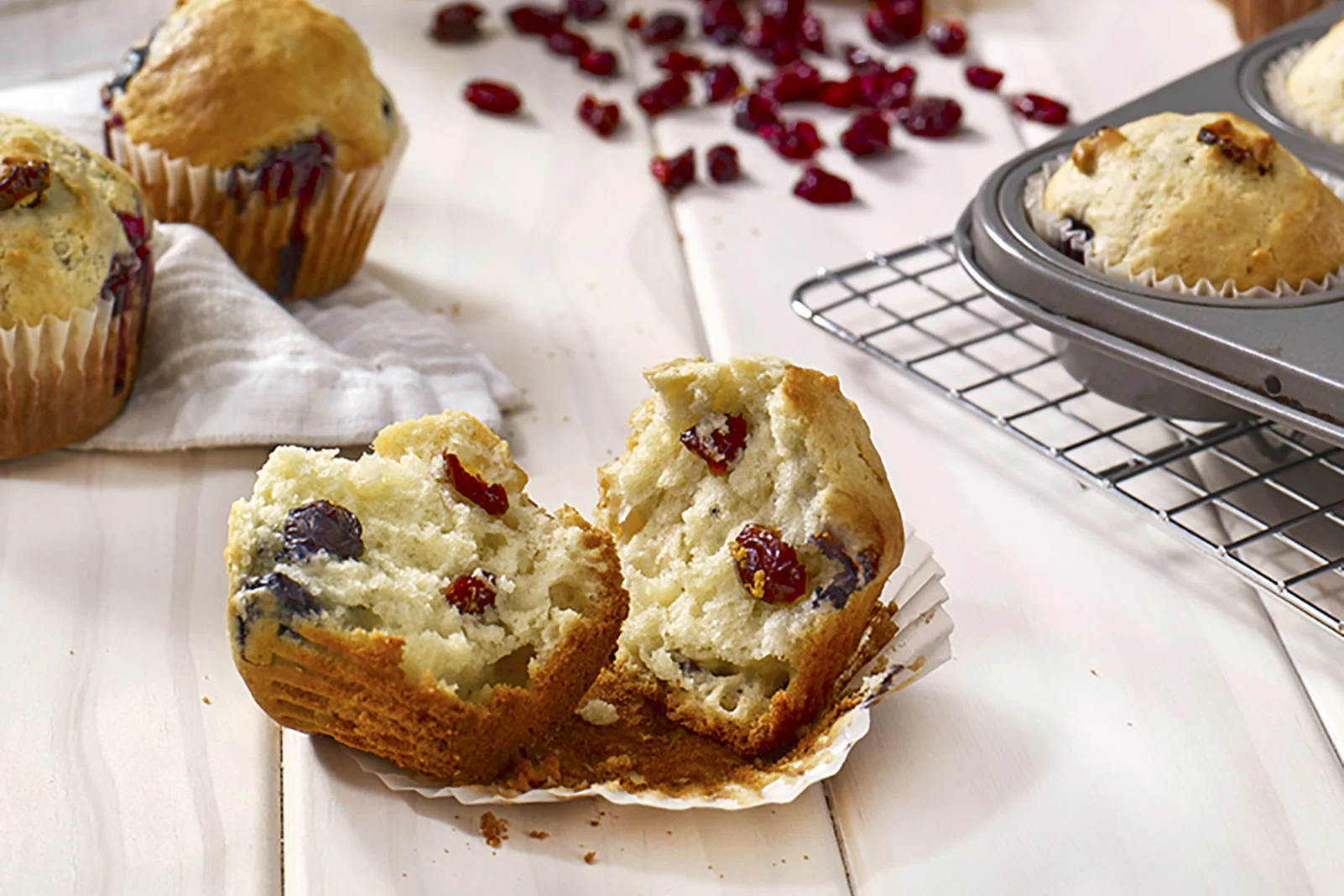 Muffins aux cranberries et aux myrtilles