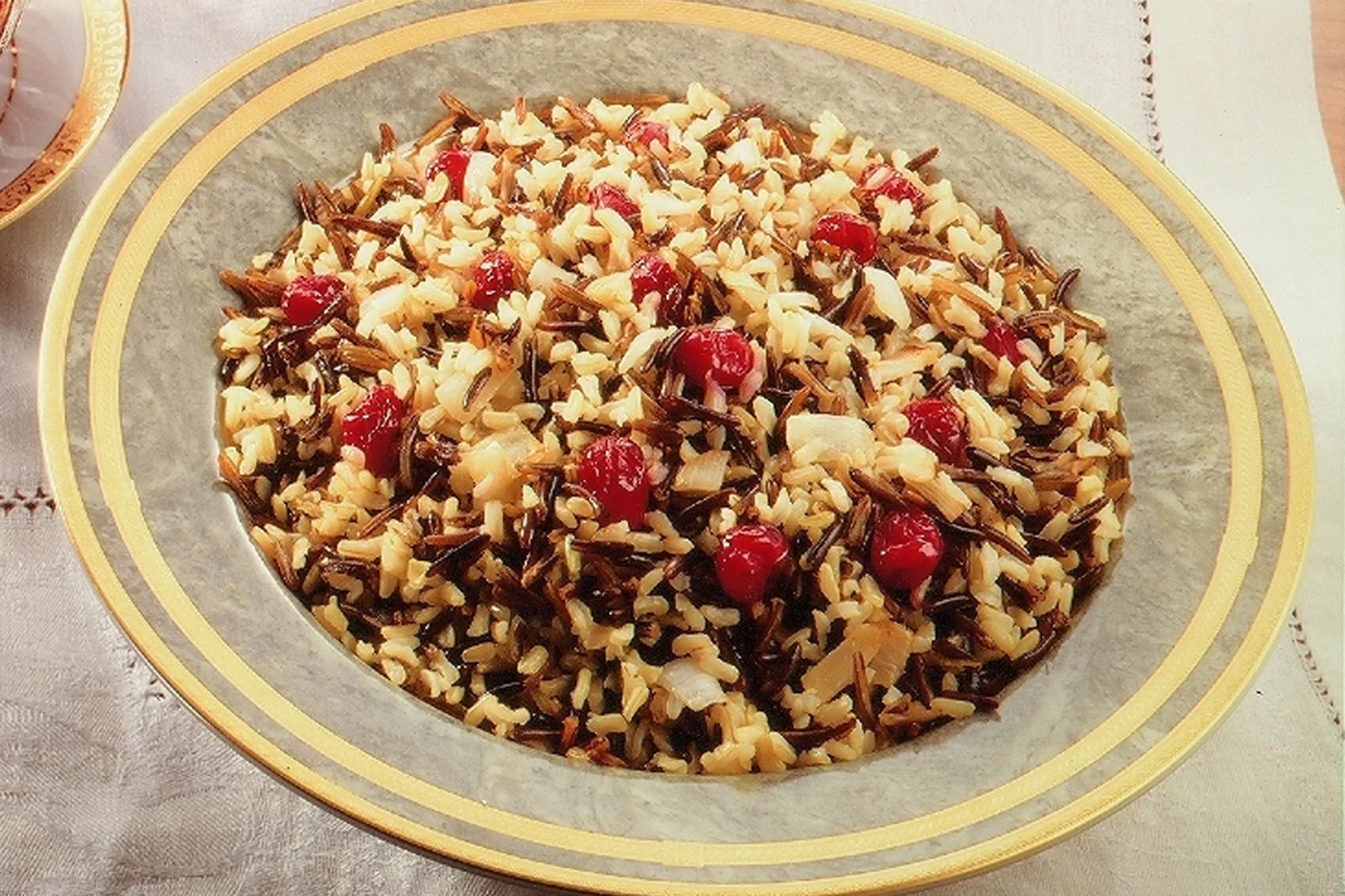 Riz sauvage aux cranberries et aux oignons caramélisés